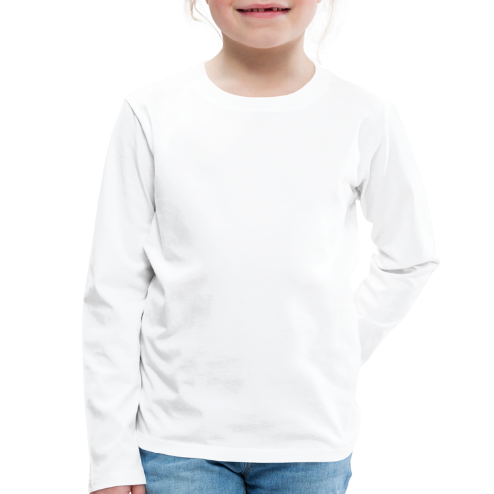 Kinder Premium Langarmshirt - weiß