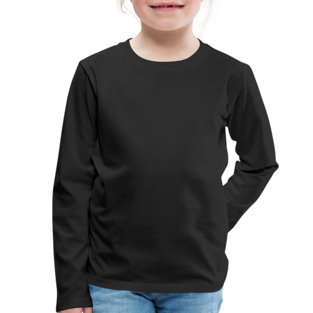 Kinder Premium Langarmshirt - Schwarz