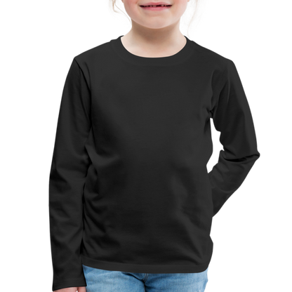 Kinder Premium Langarmshirt - Schwarz