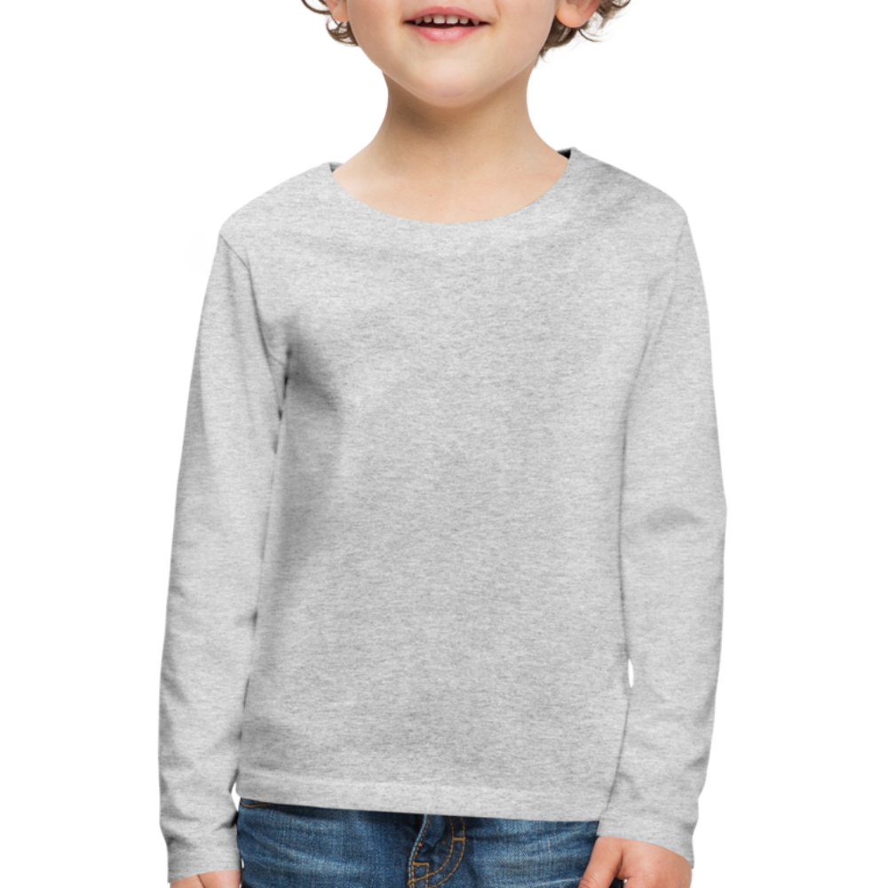 Kinder Premium Langarmshirt - Grau meliert