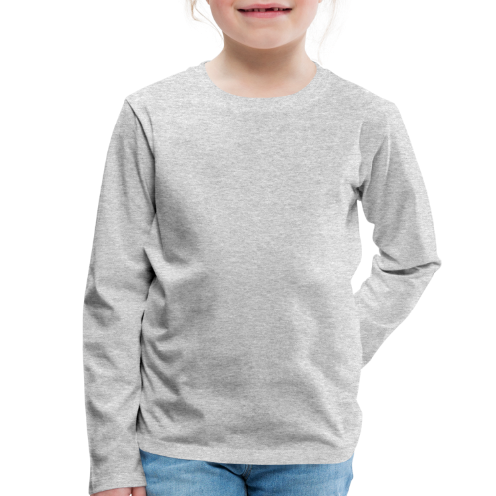 Kinder Premium Langarmshirt - Grau meliert