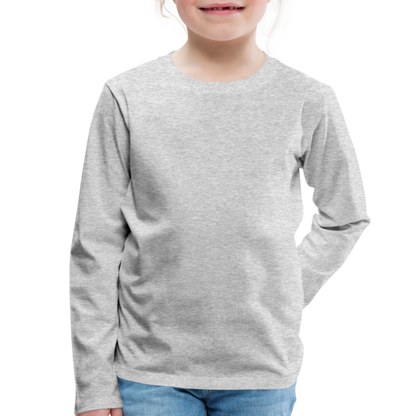 Kinder Premium Langarmshirt - Grau meliert