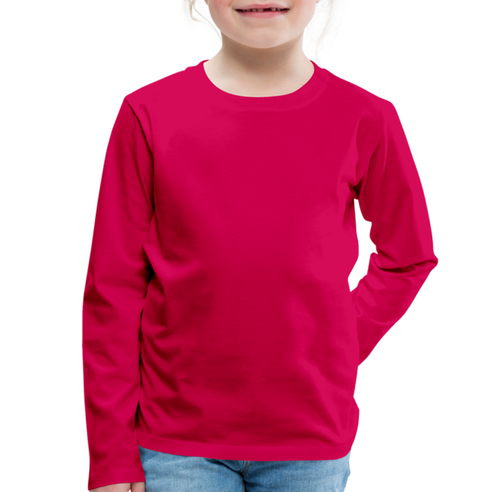 Kinder Premium Langarmshirt - dunkles Pink