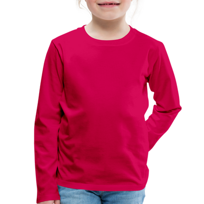 Kinder Premium Langarmshirt - dunkles Pink