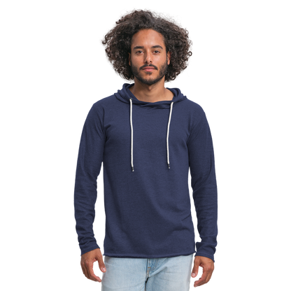 Leichtes Kapuzensweatshirt Unisex - Navy meliert