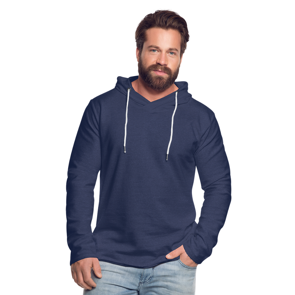 Leichtes Kapuzensweatshirt Unisex - Navy meliert