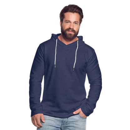 Leichtes Kapuzensweatshirt Unisex - Navy meliert