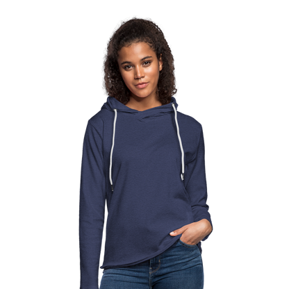 Leichtes Kapuzensweatshirt Unisex - Navy meliert