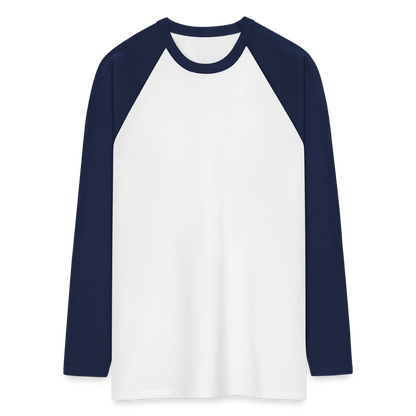 Männer Baseballshirt langarm - Weiß/Navy