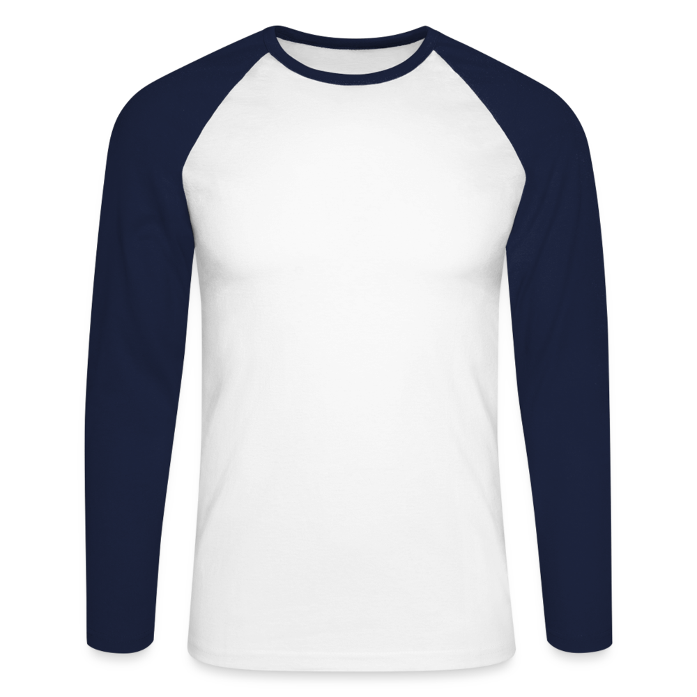 Männer Baseballshirt langarm - Weiß/Navy