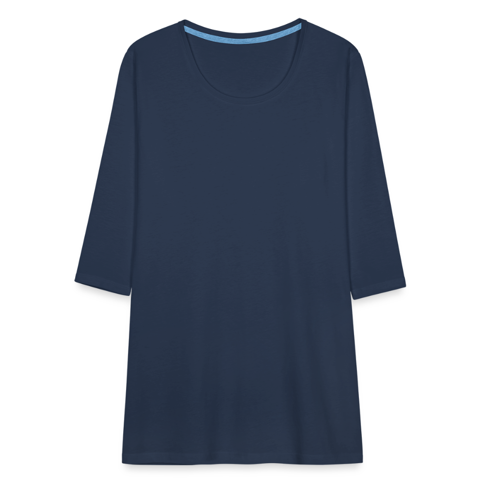 Frauen Premium 3/4-Arm Shirt - Navy