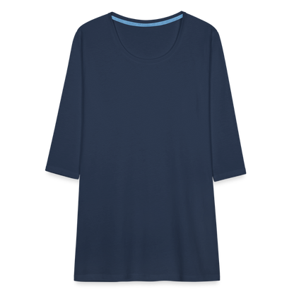 Frauen Premium 3/4-Arm Shirt - Navy