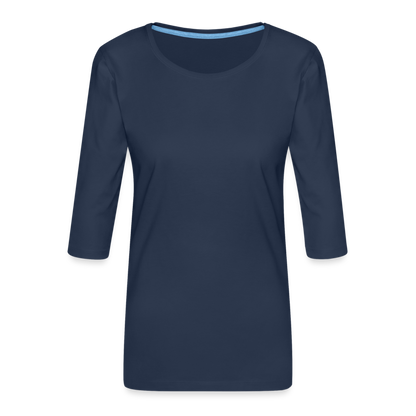 Frauen Premium 3/4-Arm Shirt - Navy