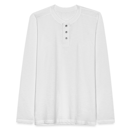 Henley Langarmshirt - weiß