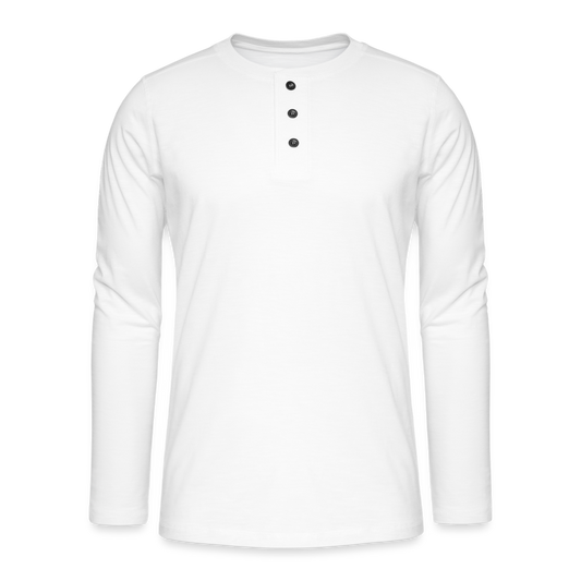 Henley Langarmshirt - weiß