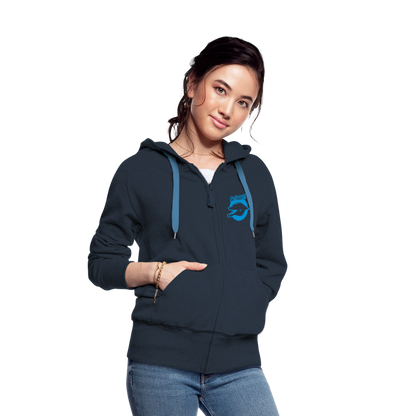 BLUU POMBOO Frauen Premium Kapuzenjacke - Navy