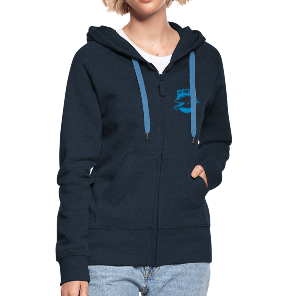 BLUU POMBOO Frauen Premium Kapuzenjacke - Navy