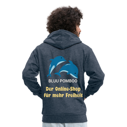 BLUU POMBOO Männer Premium Kapuzenjacke - Jeansblau