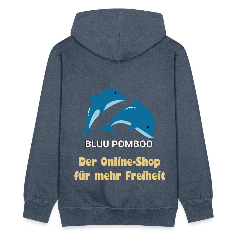 BLUU POMBOO Männer Premium Kapuzenjacke - Jeansblau