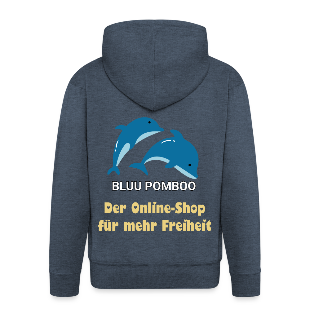 BLUU POMBOO Männer Premium Kapuzenjacke - Jeansblau