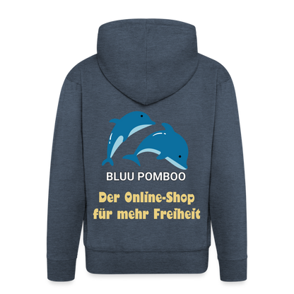 BLUU POMBOO Männer Premium Kapuzenjacke - Jeansblau