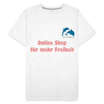 BLUU POMBOO Männer Premium Bio T-Shirt - Weiß