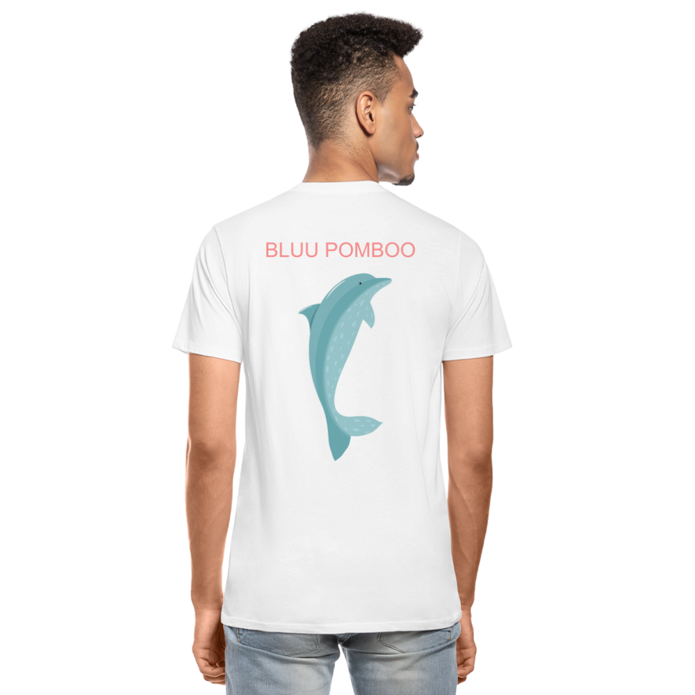 BLUU POMBOO Männer Premium Bio T-Shirt - Weiß