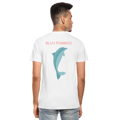 BLUU POMBOO Männer Premium Bio T-Shirt - Weiß