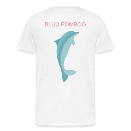 BLUU POMBOO Männer Premium Bio T-Shirt - Weiß