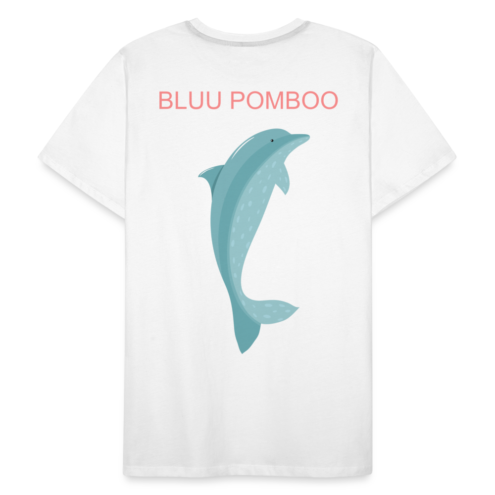 BLUU POMBOO Männer Premium Bio T-Shirt - Weiß