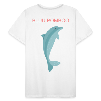 BLUU POMBOO Männer Premium Bio T-Shirt - Weiß