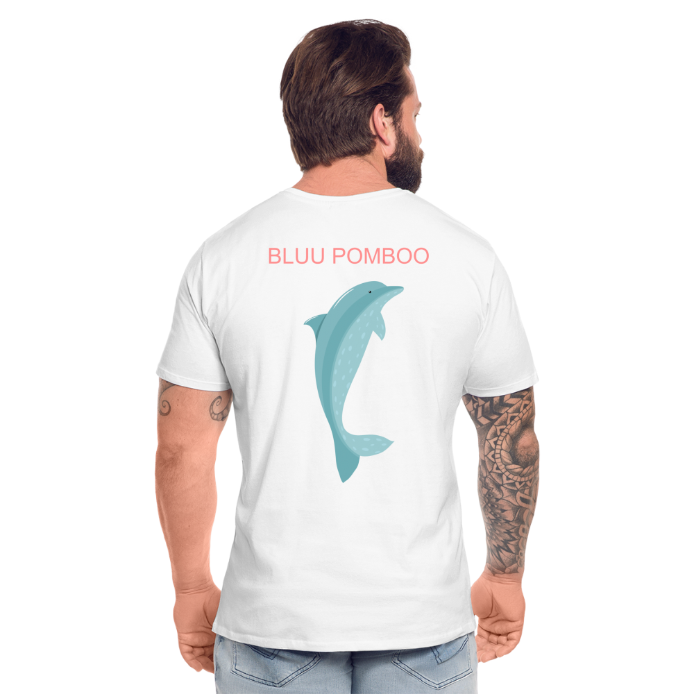 BLUU POMBOO Männer Premium Bio T-Shirt - Weiß