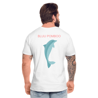 BLUU POMBOO Männer Premium Bio T-Shirt - Weiß