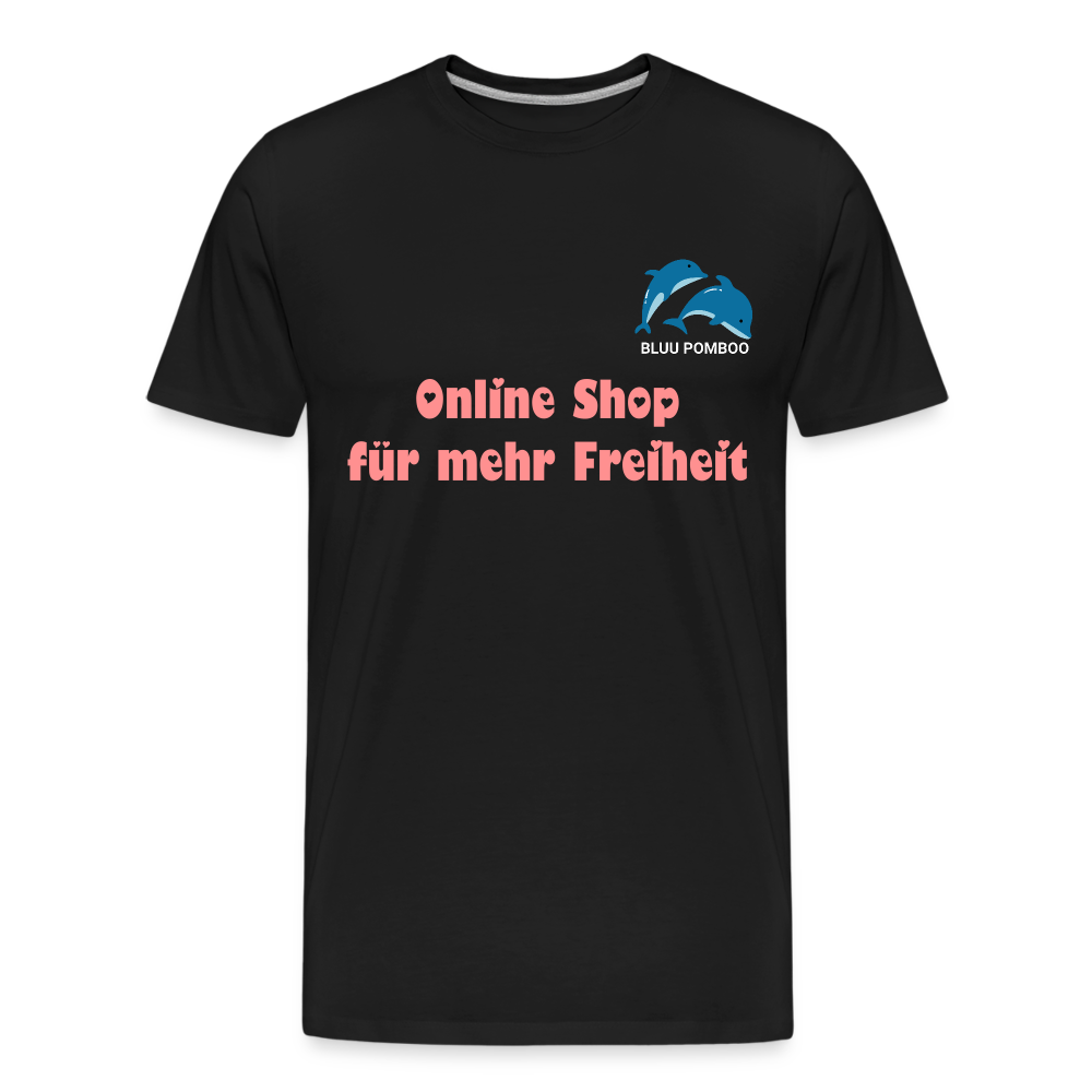 BLUU POMBOO Männer Premium Bio T-Shirt - Schwarz