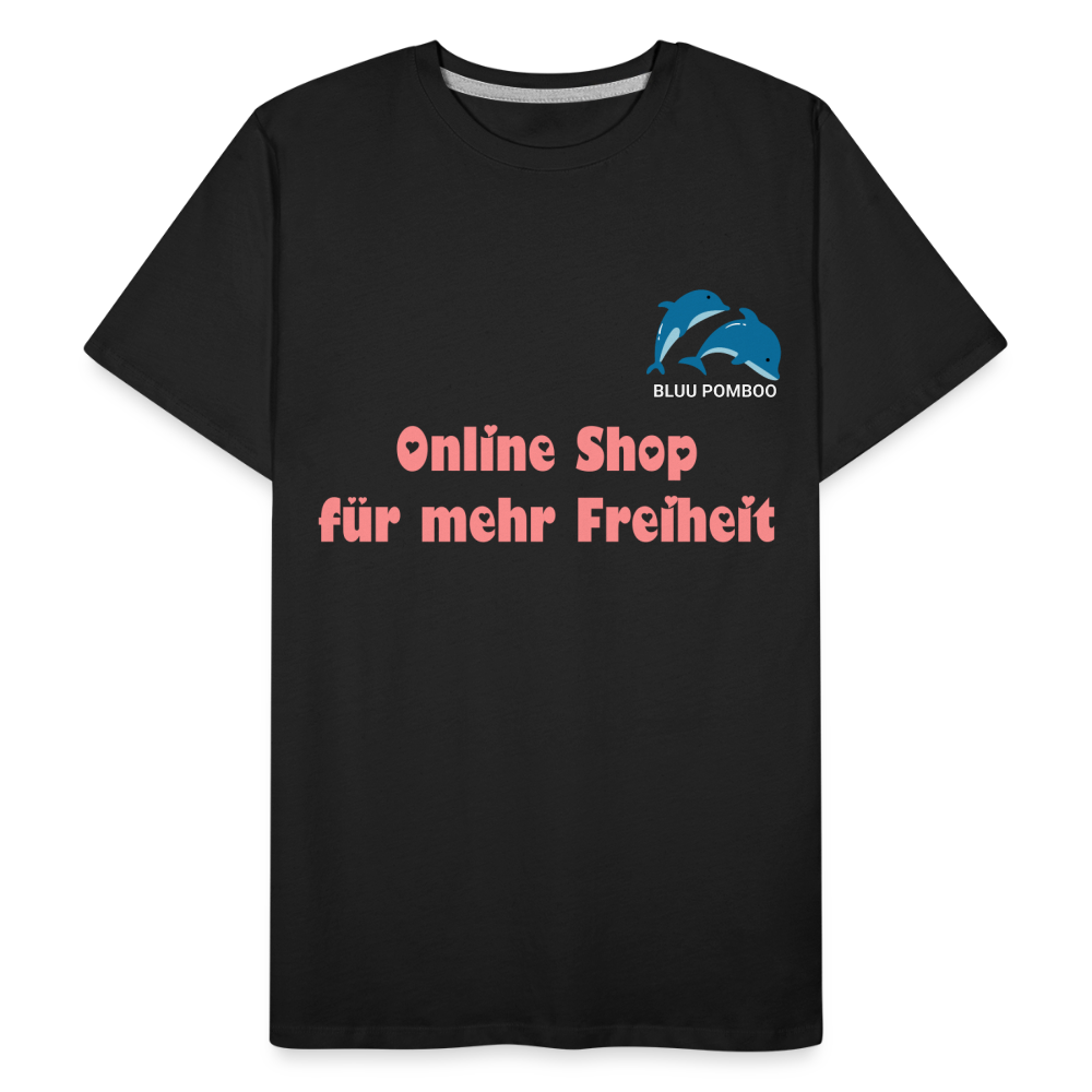 BLUU POMBOO Männer Premium Bio T-Shirt - Schwarz