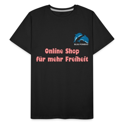 BLUU POMBOO Männer Premium Bio T-Shirt - Schwarz