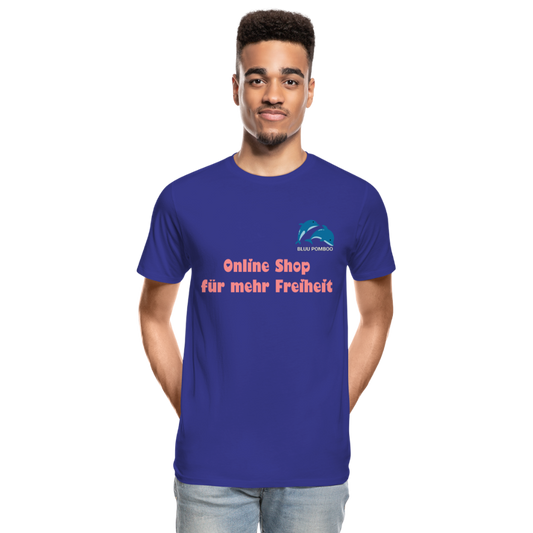 BLUU POMBOO Männer Premium Bio T-Shirt - Königsblau