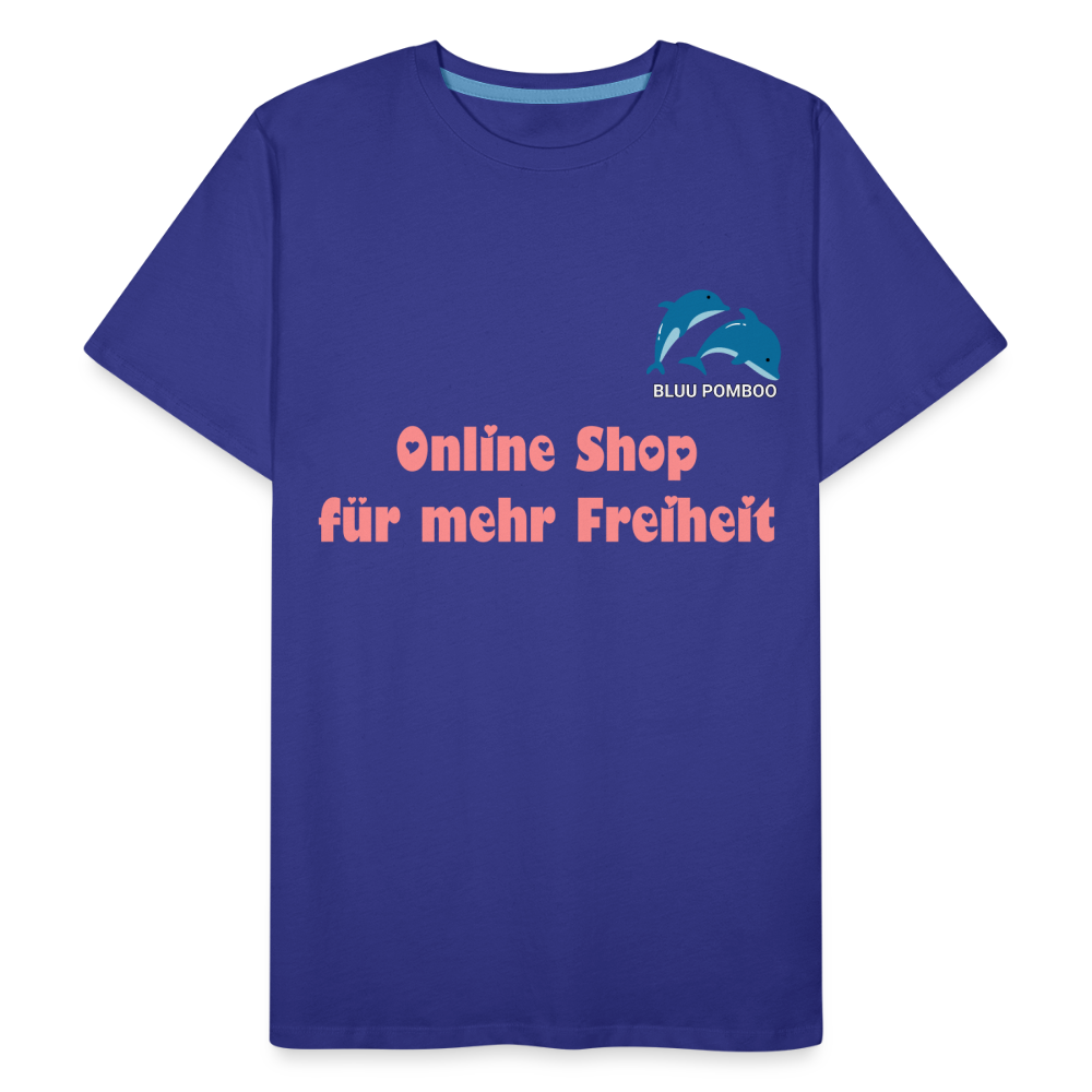 BLUU POMBOO Männer Premium Bio T-Shirt - Königsblau