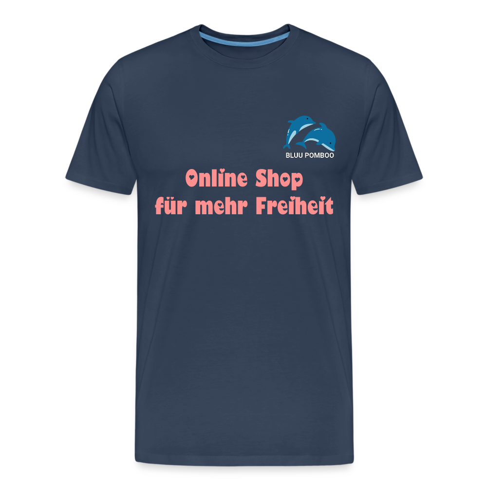 BLUU POMBOO Männer Premium Bio T-Shirt - Navy