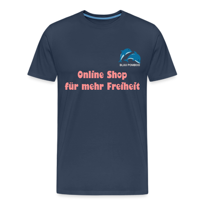 BLUU POMBOO Männer Premium Bio T-Shirt - Navy