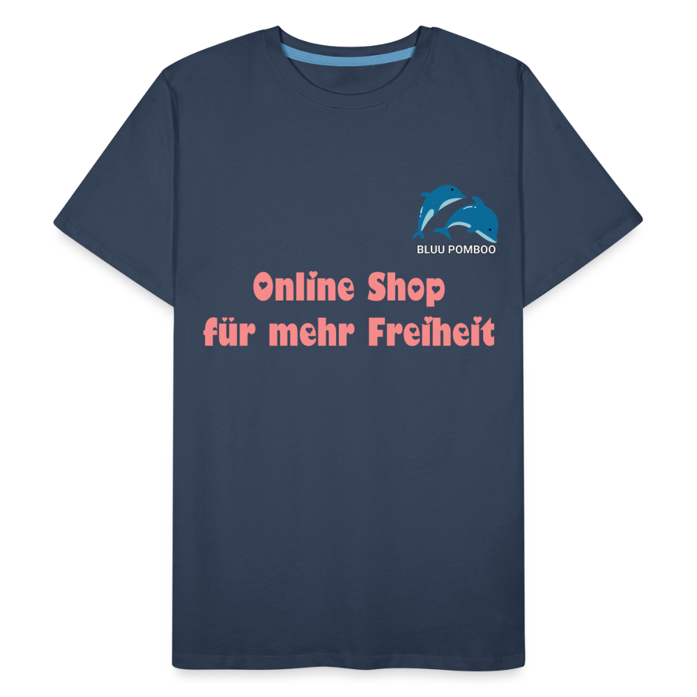 BLUU POMBOO Männer Premium Bio T-Shirt - Navy