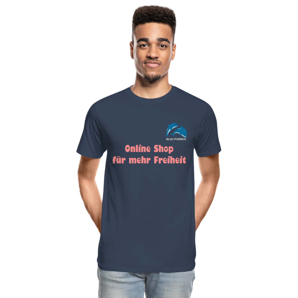 BLUU POMBOO Männer Premium Bio T-Shirt - Navy