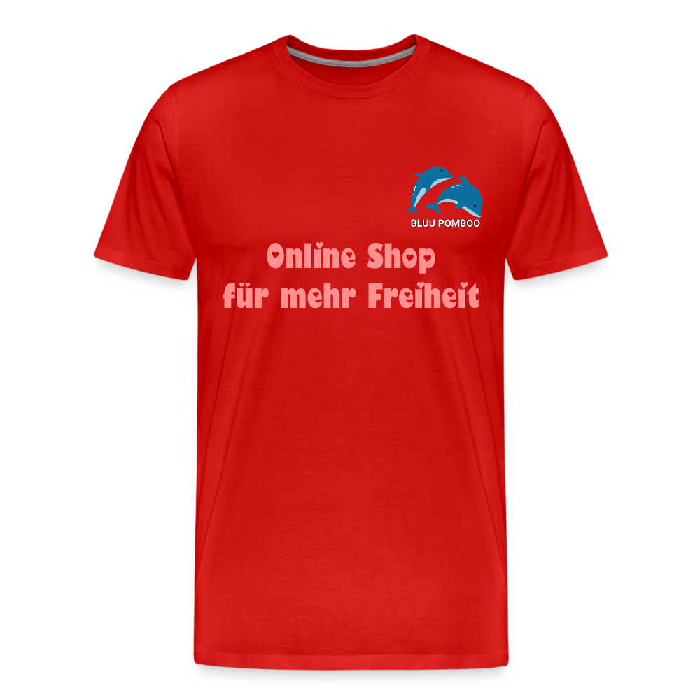 BLUU POMBOO Männer Premium Bio T-Shirt - Rot