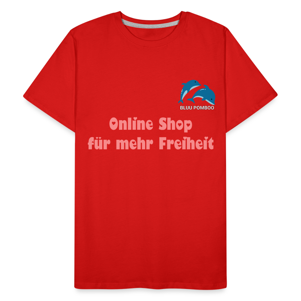 BLUU POMBOO Männer Premium Bio T-Shirt - Rot