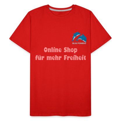 BLUU POMBOO Männer Premium Bio T-Shirt - Rot