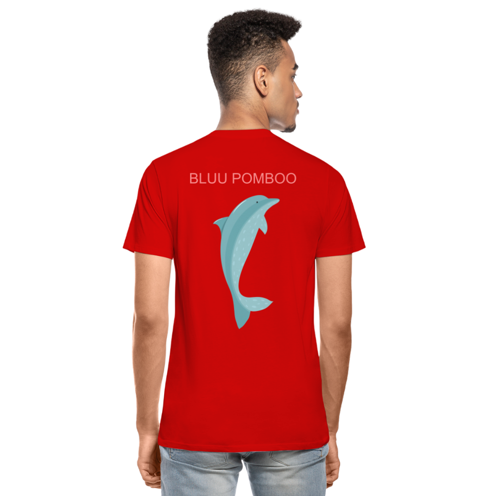 BLUU POMBOO Männer Premium Bio T-Shirt - Rot